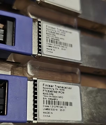 Nouveaux modules optiques parallèles Finisar QSFP-DD-800G-DR8 500m SMF MPO16, haut débit, commutateur réseau 800G, capacité 16 cœurs, équipement fibre optique 400G