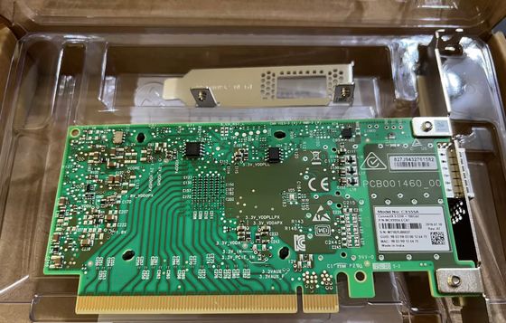 Cartes d'adaptateur VPI Mellanox MCX555A-ECAT ConnectX-5 100GbE InfiniBand EDR à port unique QSFP28 PCIe 3.0 X16 équipement à fibre optique