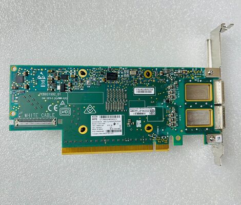 HP CX651105A Connect-6 VPI 100 Gbps QSFP56 Adaptateur réseau serveur à fibre optique PCIe 3.0 X16 Carte Ethernet interne