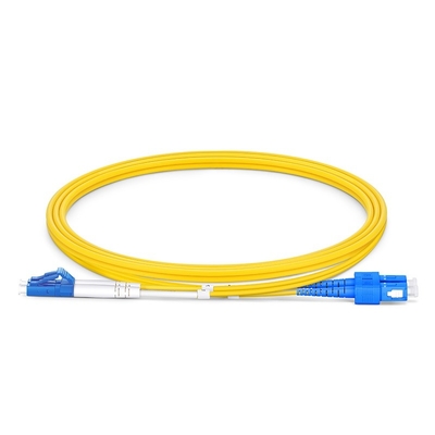 5m LC UPC au mode unitaire duplex du câble OS2 de correction de fibre de Sc UPC