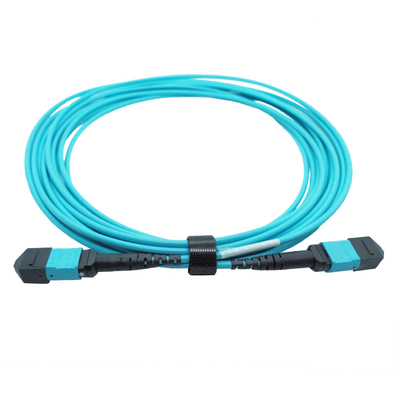 OM4 le type à plusieurs modes de fonctionnement tronc de l'assemblée plénière MTP de B câblent 5M 12 fibres MTP 12fmtpom4 femelle