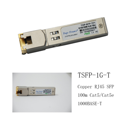 Émetteur-récepteur optique de l'Arista SFP-1 G-T Compatible Copper RJ45 SFP 100m Cat5 Cat5e