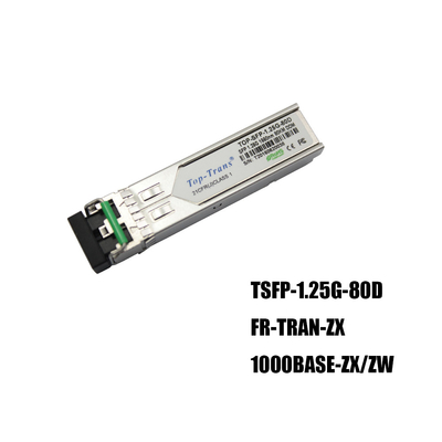 Émetteur-récepteur optique unimodal 1550nm 80KM de Fortinet FR-TRAN-ZX Gigabit Ethernet SFP