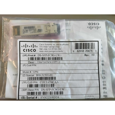 Optique de longue longueur d'onde de modules de la Manche SFP+ de fibre de Cisco 8Gbps DS-SFP-FC8G-LW