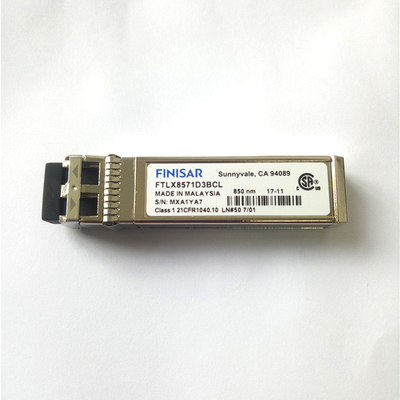 Module optique Finisar 10G SFP+ de la télématique à plusieurs modes de fonctionnement de FTLX8571D3BCL 850nm pour l'Ethernet de 10GBASE-SR/SW 10G