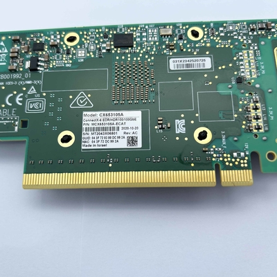 MCX653105A-ECAT Carte réseau QSFP56 unique pour InfiniBand et Ethernet (Cuivre et Optique)