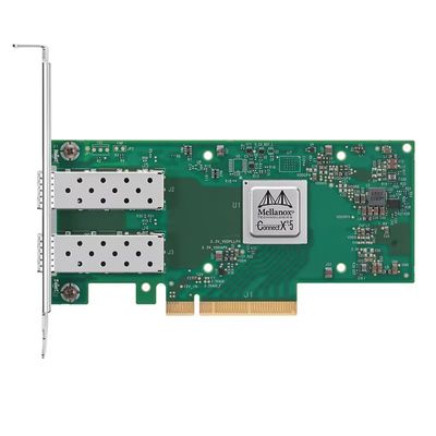 Mellanox Connectx-5 3.0x8 25Gbit SFP28 PCIe réseau double adaptateur carte d'extension support InfiniBand pour le centre de données IA