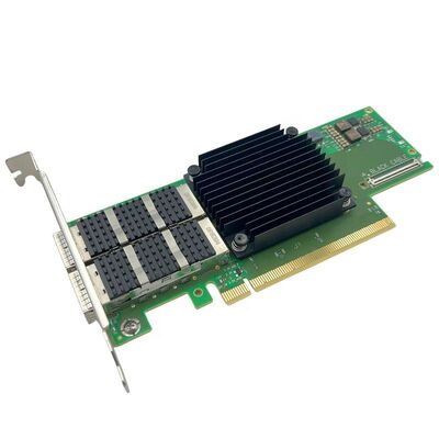 Adaptateur Ethernet de la série Mellanox ConnectX-6 MCX653106A-EFAT PCIe4.0 X16 Ports internes à double port 100 Gb/s Application serveur QSFP56