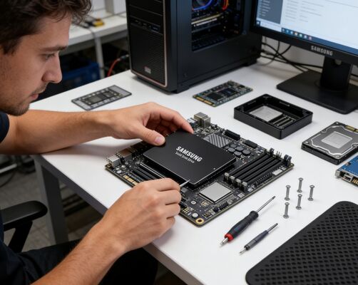 SSD d'entreprise Samsung MZQLB7T6HALA-00W07 7,68 To PCIe 3.0 NVMe U.2 pour serveur et centre de données