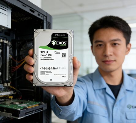 Seagate ST12000NM000J Exos X18 Disque dur pour serveur d'entreprise 12 To SATA3 7 200 tr/min 256 Mo
