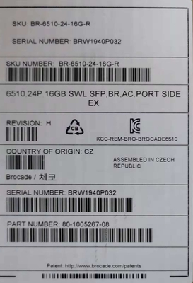 Support contrôlé par ports du commutateur 48 de BR-6510-48-16 G-R Brocade Enterprise Bundle